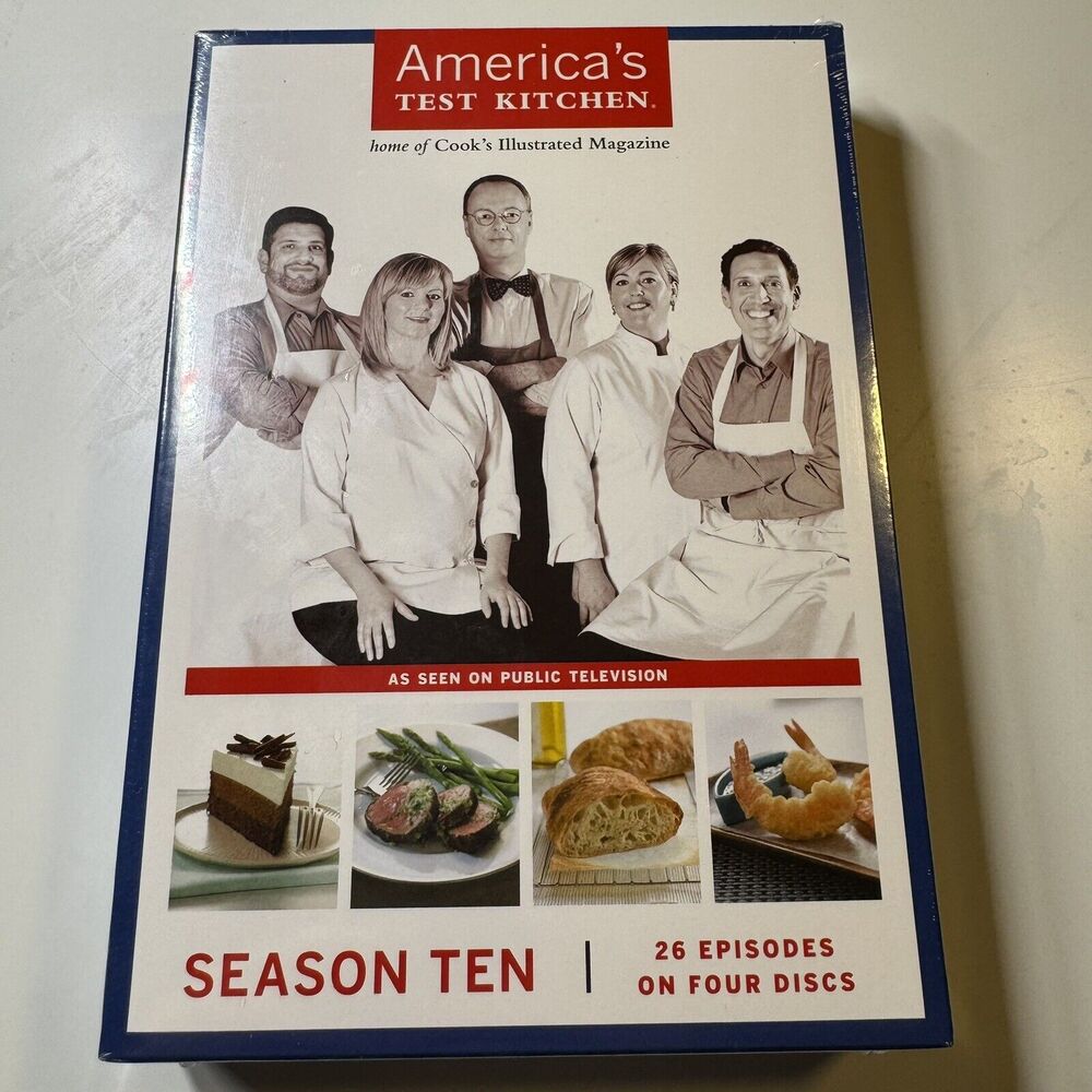 NEW America's Test Kitchen Season 10 Ten (DVD, 4 disc set) Still in Shrink Wrap